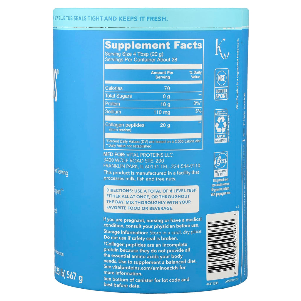 فيتال ويزيز‏, بيبتيدات أساسية، فارغة من الأسماك، 1.25 رطلًا (567 جم)