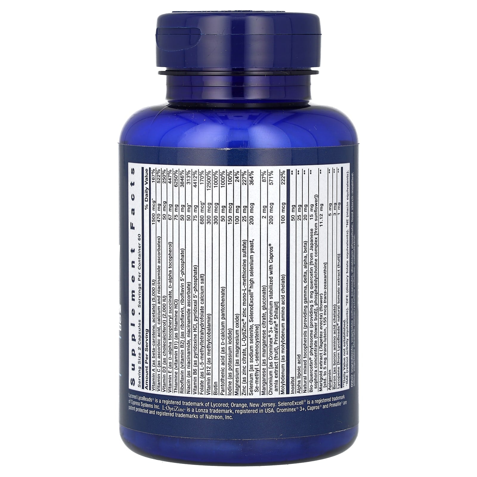 لايف تانشن، نباتي نباتي ثنائي في اليوم، 120 كبسولة